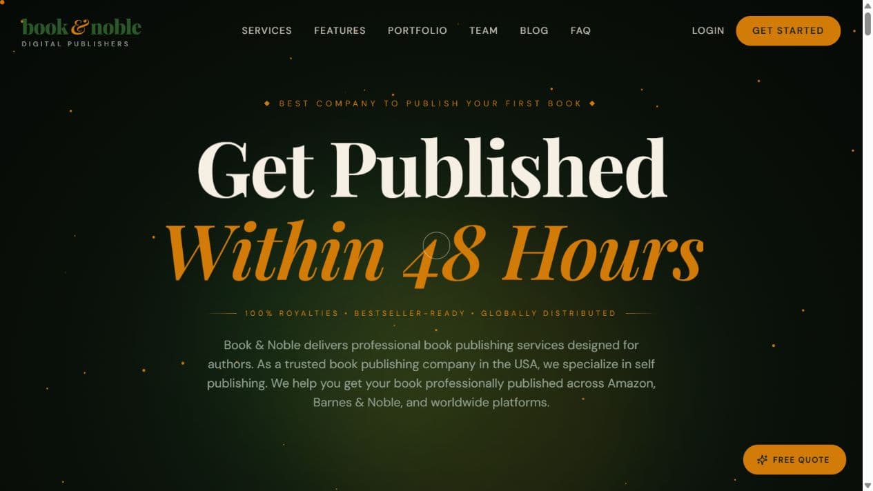 Book & Noble actual website screenshot